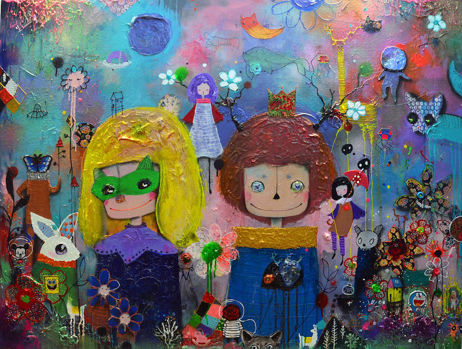 Marilou-Solano,-And-we're-Living-in-A-Material-World,-mixed-media-on-canvas,-122-x-91.5cm,-2019-WEB